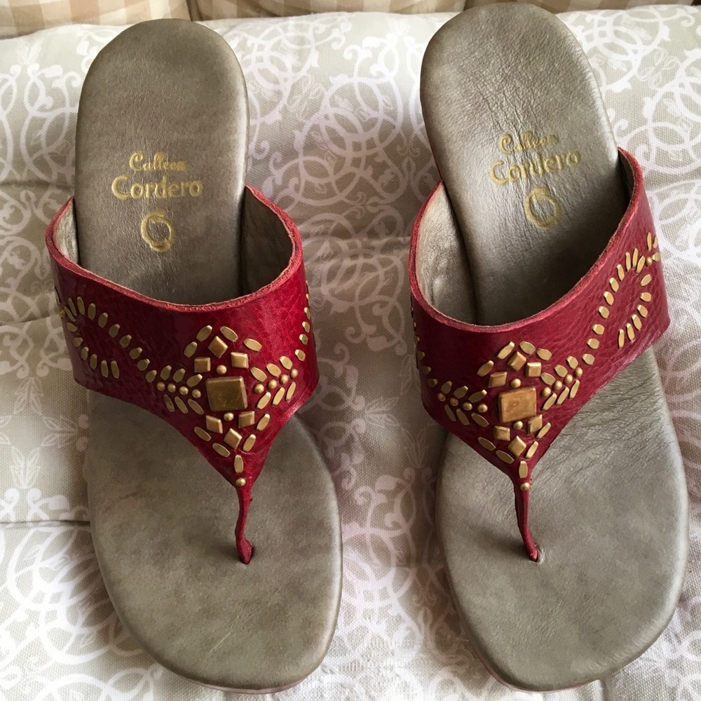 Calleen Cordero Bianca Platform Sandals, 9/10